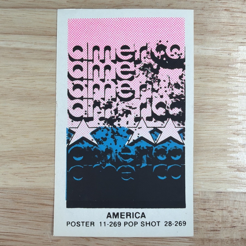 Psychedelic Blacklight Neon Vintage Pop Shot Poster Sticker 4.75x3" AMERICA